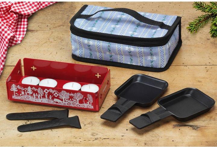 Actual product image Trisa Tealight Raclette Explore the Alps Red
