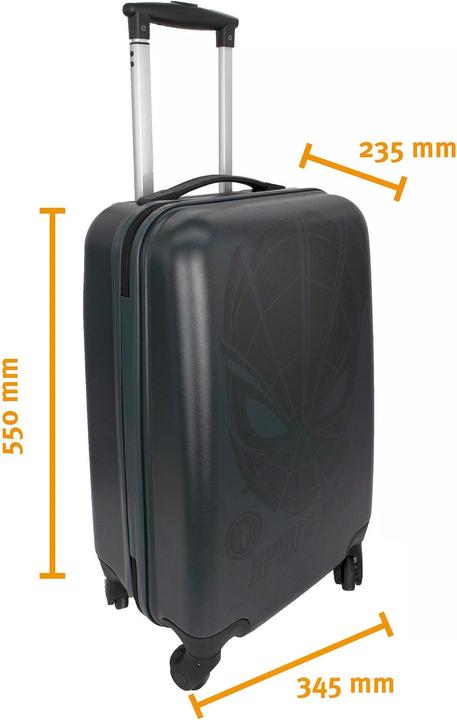 Immagine prodotto Scooli Valigia da viaggio Spiderman 4 ruote (36 l, Bagaglio a mano (fino a 50 litri))