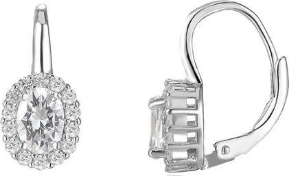 Beneto Silver earrings with clear crystals AGUC1166 (L)