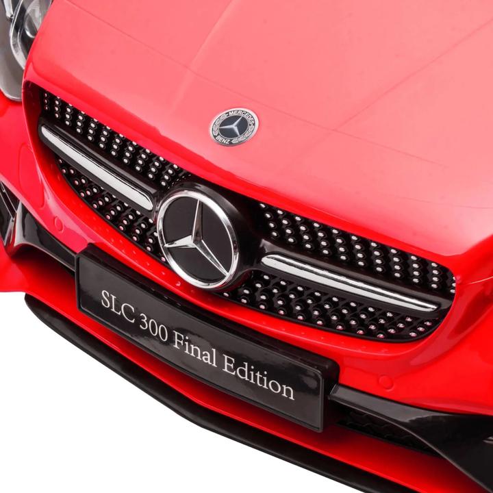 Produktbild Homcom Mercedes SLC 300 Cabrio Kinder Elektroauto, mit LED-Scheinwerfern, Sicherheitsgurt, Hupe, Musik Rot (12 V)