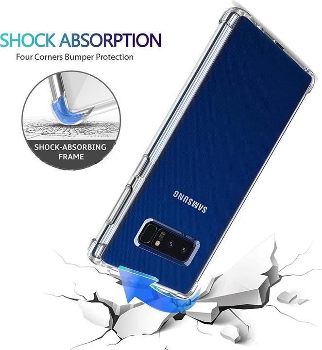 Actual product image Screenguard Samsung Galaxy Note8 Case Crystal Soft Airbag Bumper (Samsung Galaxy Note 8)