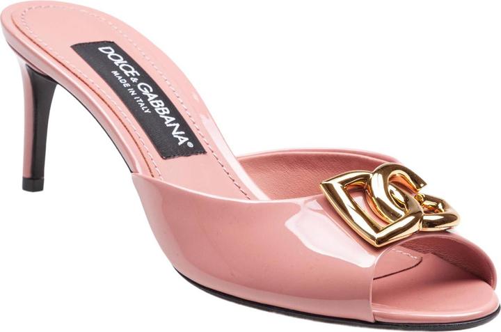 Actual product image Dolce & Gabbana keira sandal in patent leather pink color (38)