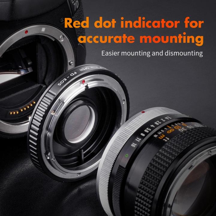 Actual product image K&F Concept K&F adapter for Canon FD lens to EOS EF (novelty)