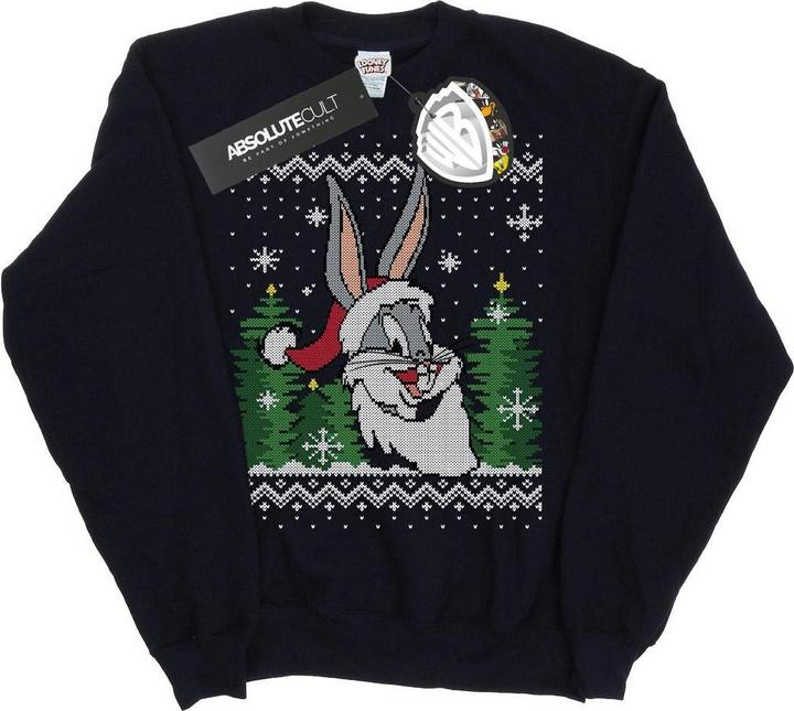 Looney Tunes Bugs Bunny Christmas Fair Isle Sweatshirt Jungen