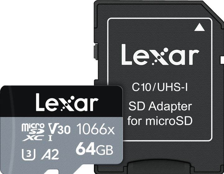 Image du produit Lexar Silver (64 Go, microSDXC, U3, UHS-I)