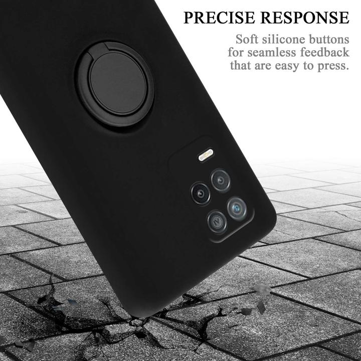 Productafbeelding Cadorabo TPU Liquid Ring Silicone Case Cover voor Realme 8 5G / V13 / Q3 / Q3i / Narzo 30 5G (Realme V13, Realme Narzo 30 5G, Realme Q3i 5G)