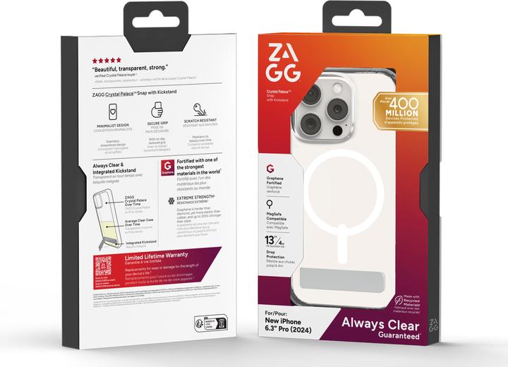 Produktbild Zagg Crystal Palace Snap w/Kickstand (Apple iPhone 16 Pro)