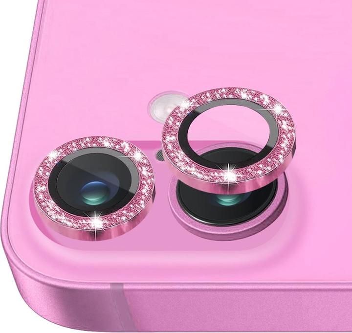 Actual product image Ueli Express Kamera Panzerglas Linsenschutz Glitzer (2 Piece, Apple iPhone 16, Apple iPhone 16 Plus)