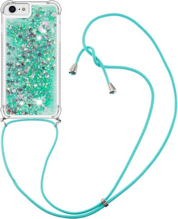 Produktbild Cover-Discount iPhone SE / 8 / 7 - Glitzer Hülle mit Umhängeband türkis (Apple iPhone 7, Apple iPhone 8, Apple iPhone SE (2nd Gen))