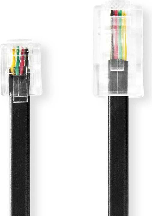 Actual product image Nedis Telephone extension cable | RJ11 plug | RJ45 plug | 5.00 m | Cable design: Flat | Coated
