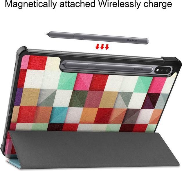 Actual product image MU Style Triple folding cover with pattern (Galaxy Tab S7)