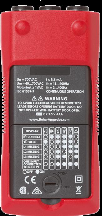 Actual product image Beha Amprobe PRM-6-EUR Motor rotation direction (CAT IV 600V)