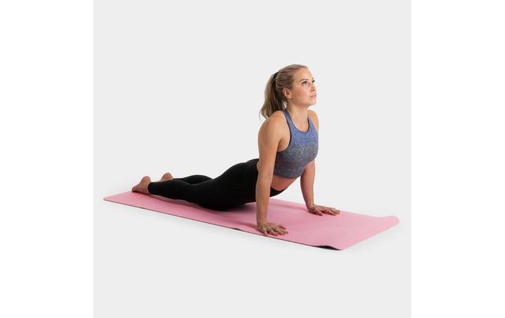 Actual product image Sko Yoga mat GYMSTICK Vivid line 61330TU 170x60x0,4cm Turquoise / Gray (4 mm)
