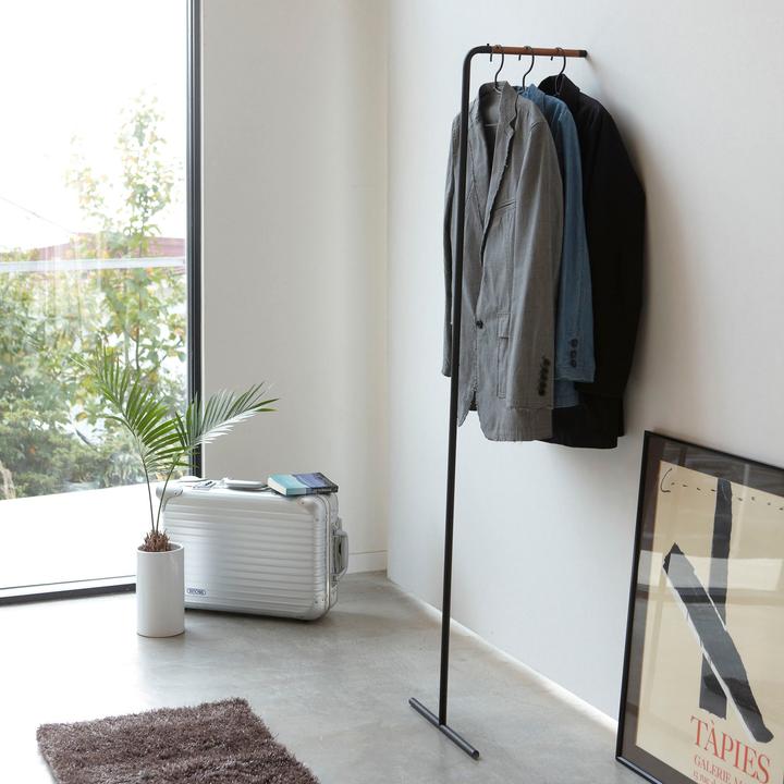 Actual product image Yamazaki Narrow leaning coat rack TOWER