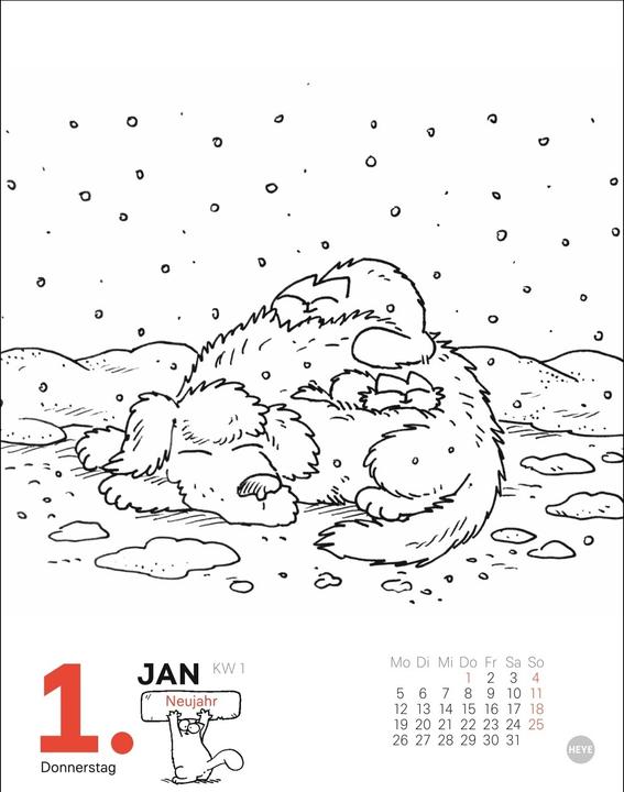 Produktbild Simons Katze Tagesabreisskalender 2026 (11 x 14 cm, Deutsch)