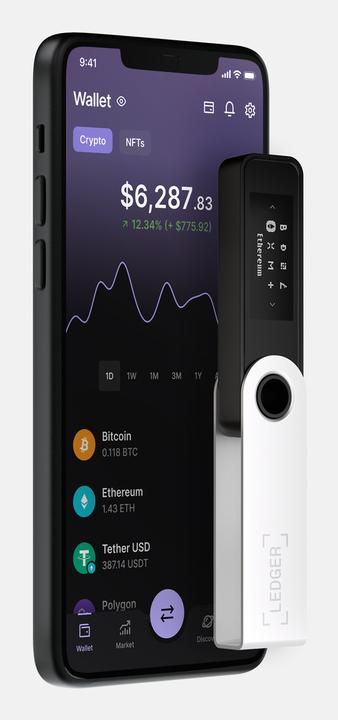 Actual product image Ledger Nano X crypto hardware wallet onyx black (Bitcoin, Ripple, Litecoin, Others)