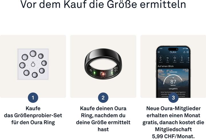 Image du produit Oura Ring Gen3 Horizon (10, Noir)