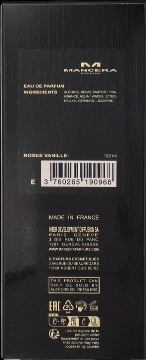 Actual product image Mancera Roses vanilla (Eau de parfum, 120 ml)