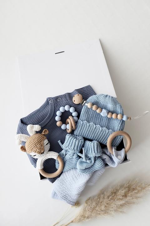 Produktbild Oykami Baby Geschenkbox Blau "Palermo" Hirsch