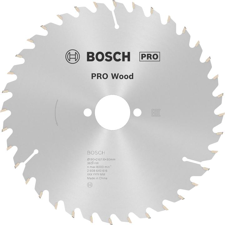 Produktbild Bosch Professional Zubehör PRO Wood Kreissägeblatt, 190 x 2.6 x 30 mm