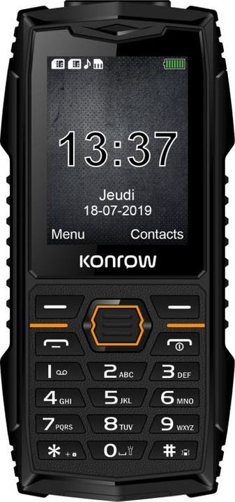 Produktbild Konrow Stone Plus - Téléphone Antichoc Certifié IP68 - 2.4" - Double Sim - Noir (2.40", 2G)