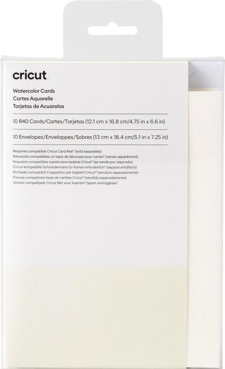 Immagine prodotto Cricut cartoncini acquerellabili R40 10 pezzi (P) (12,3 x 16,7 cm, 10 x)