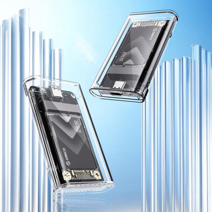 Actual product image Orico Other Computer Accessory TC10-MS MSATA USB-C 3.2 5Gb/s Disk Cartridge - Transparent (M.2 2230)