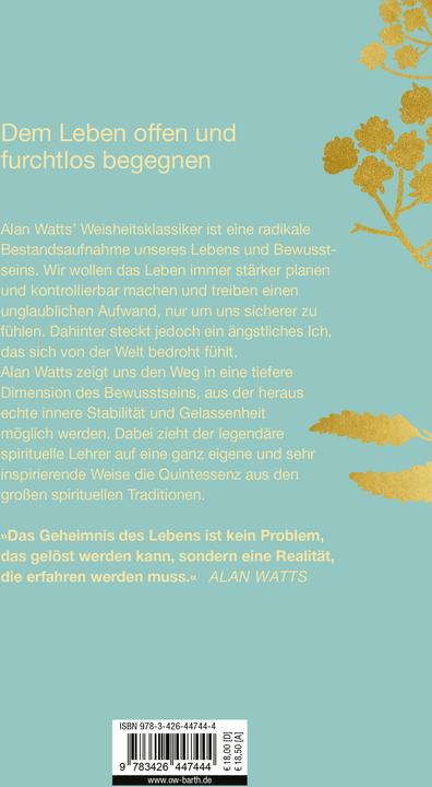 Produktbild Weisheit des ungesicherten Lebens (Deutsch, Alan Watts, 2024)