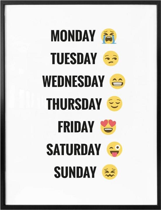 Actual product image Emojione Day of the Week (30 x 40 cm)