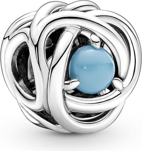 Pandora Dezember Geburtsstein Türkis Ewigkeitskreis Charm (Sterling Silber 925)