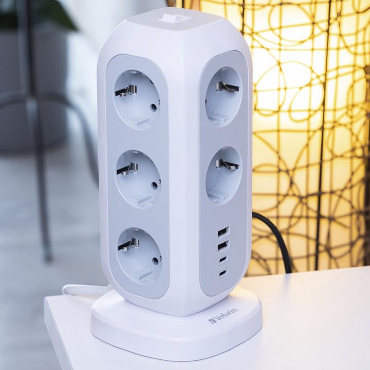 Actual product image Verbatim EU Power Tower 11 (11 x, CEE 7/4, USB-C, USB-A, 2 m)