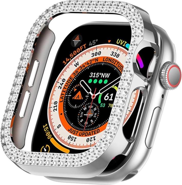 Actual product image Cover-Discount Apple Watch 10 - 42mm - Glitter rhinestone protective case