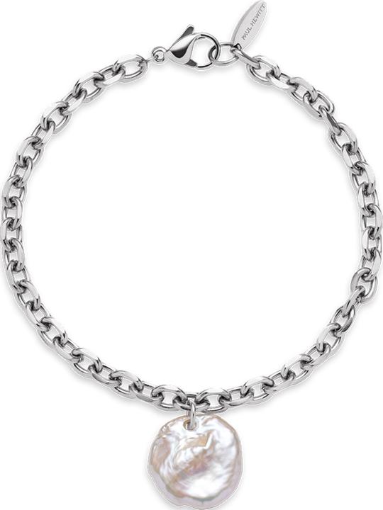 Paul Hewitt Treasure Armband Silber Perle (19 cm, Edelstahl)