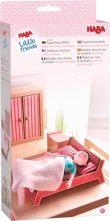 Produktbild Haba Little Friends – Puppenhaus-Möbel Schlafzimmer für Erwachsene