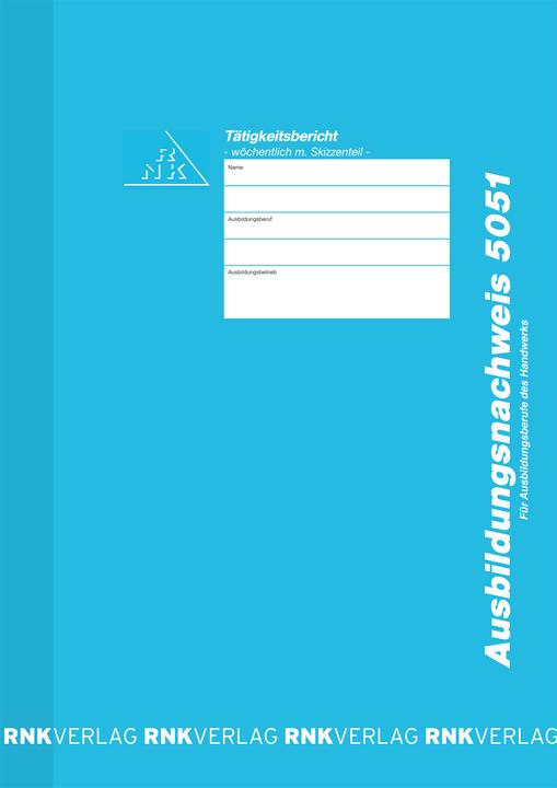 Actual product image Rnk Report booklet Training record weekly 6 months DIN A4 30 sheets (30 x)