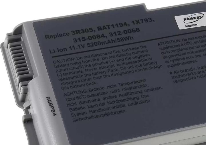 Produktbild AccuCell Akku für Dell Latitude D500/ D600 - 11,1V - 4400 mAh (4400 mAh)