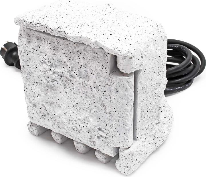 Produktbild Wiltec 4-fach Gartensteckdose Aussensteckdose Steinoptik Outdoor 5m Kabel (4 x, 5 m)