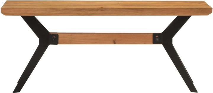 Immagine prodotto VidaXL Panca da sala da pranzo panca da cucina panca in legno massiccio di acacia acciaio (110 cm)