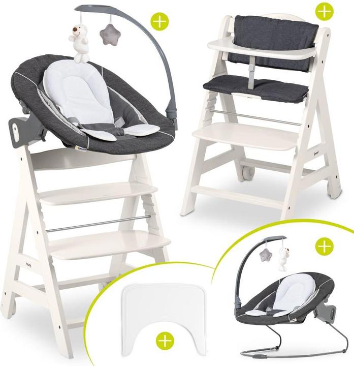 Hauck Seggioloni Beta Plus Bianco 5 pezzi - Seggiolone + 2in1 (Seggiolone)