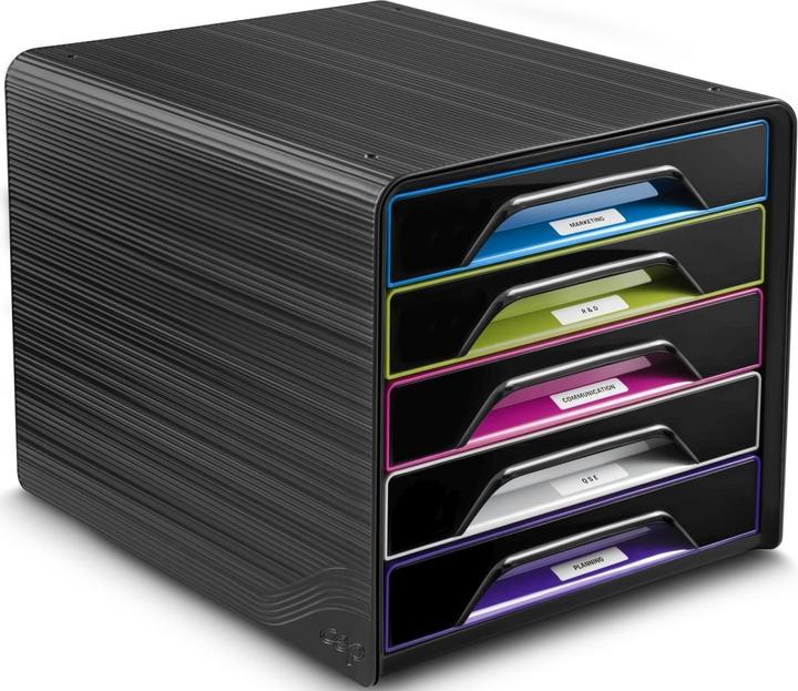Immagine prodotto Cep Cassettiera Smoove GLOSS, 5 cassetti, nero / colorato (A4)