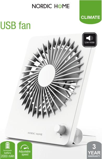 Actual product image Deltaco FT771 - USB Fan (45 dB)
