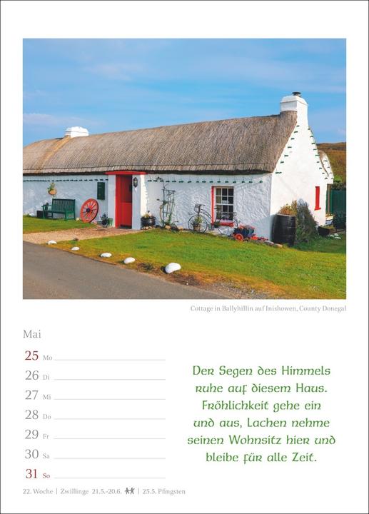 Image du produit Harenberg Irische Segenswünsche Wochenkalender 2026 - mit Zitaten (Couverture rigide, Allemand)