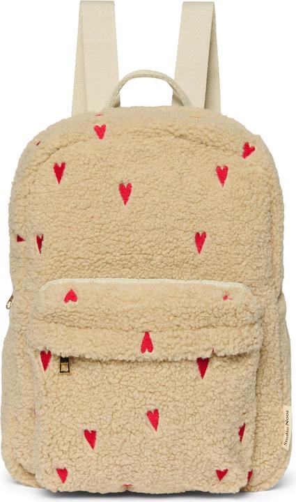 Studio Noos Ecru Teddy Hearts Midi Rucksack