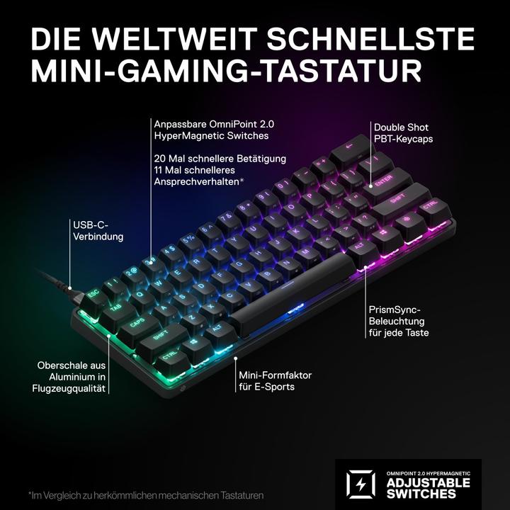 Actual product image SteelSeries Apex Pro Mini (DE, Cable)