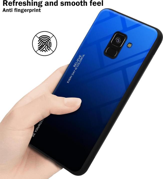 Image du produit Cadorabo Couverture en verre TPU 2 couleurs (Samsung Galaxy A8 (2018))