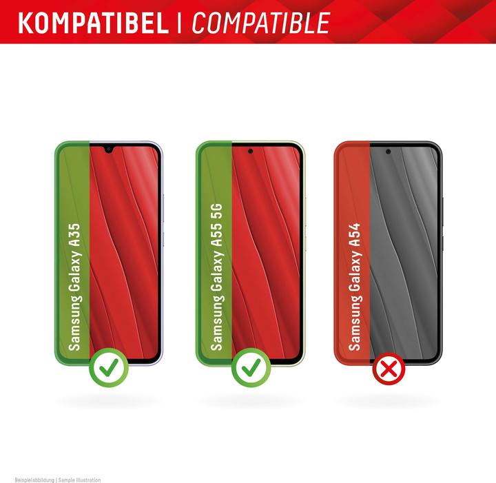 Actual product image Displex Real Glass, 2D Panzerglas (1 Piece, Samsung Galaxy A55, Samsung Galaxy A35)