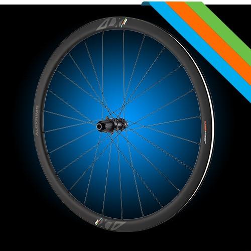 Alexrims Alx935d, Carbonowe, 700C, Stożek 35 mm, tubeless bereit, Scheibe Mangelauto, starre Achse F (Laufradsatz, 28")
