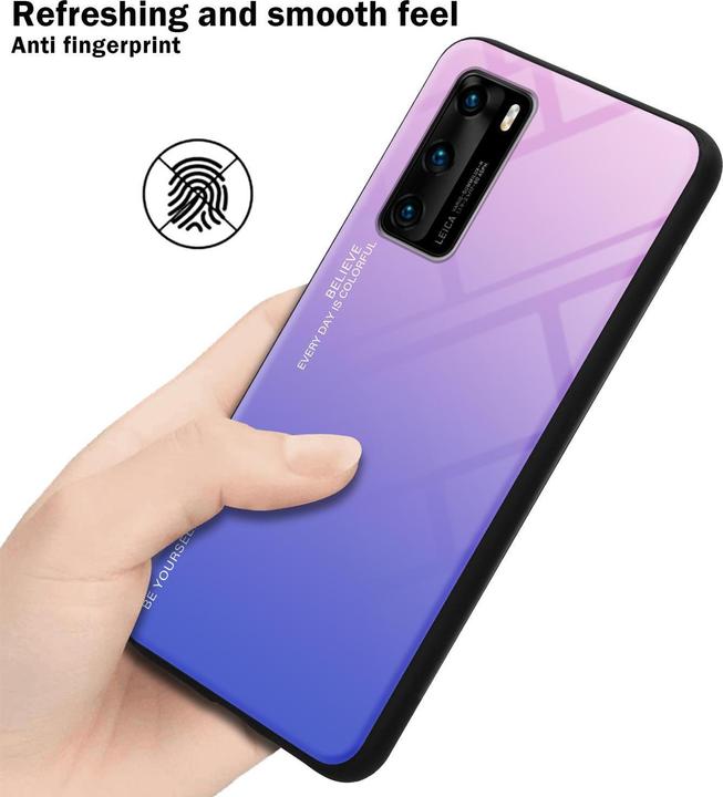 Image du produit Cadorabo Couverture en verre TPU 2 couleurs (Huawei P40)