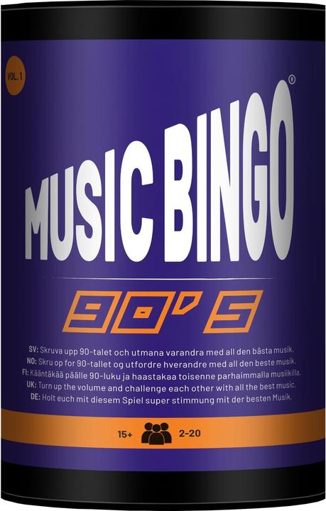 SMSCS Games Aps Skru op - Bingo musicale - Anni '90 (Bingo musicale anni '90) (Tedesco, Norvegese, Finlandese, Svedese, Inglese)