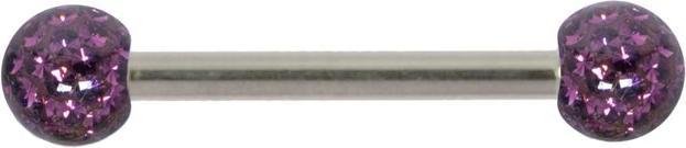 Image du produit Bijouteria Piercing poitrine (Résine époxy, Cristallin, Acier chirurgical 316L)